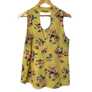 1001 - Mine Floral Tank with Collar Detail
